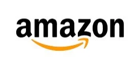 Amazon logo with the word 'amazon' in black letters and an orange arrow underneath pointing from A to Z.