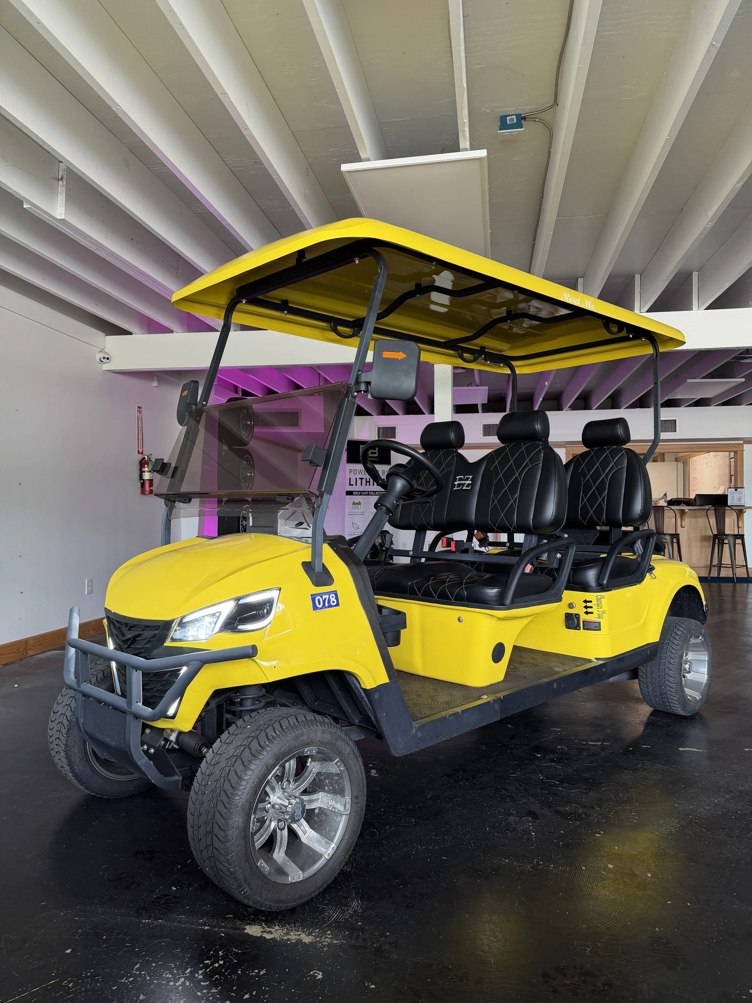 Pre-Owned Yellow 4 Seater Golf Cart