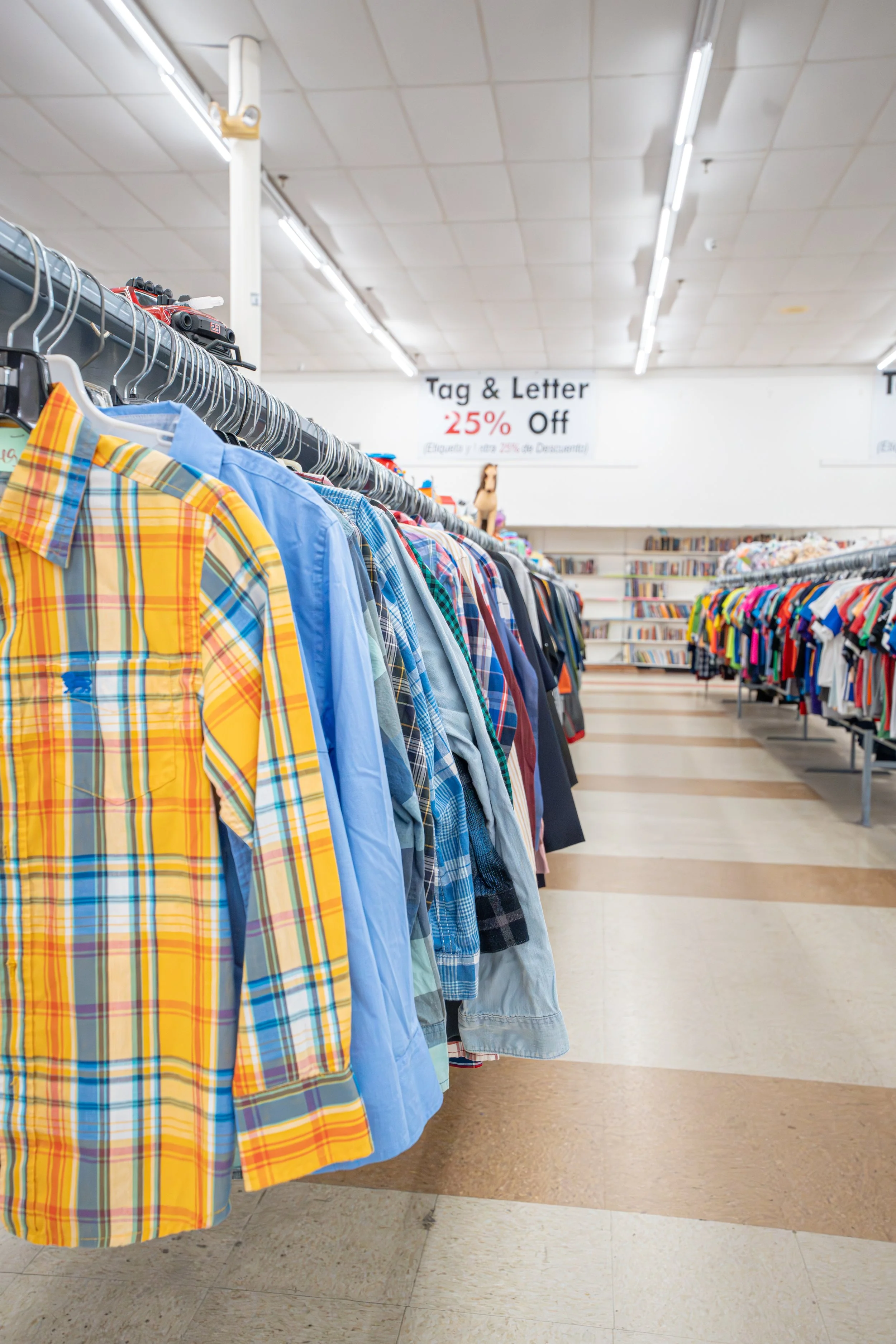 Colorful clothing selection