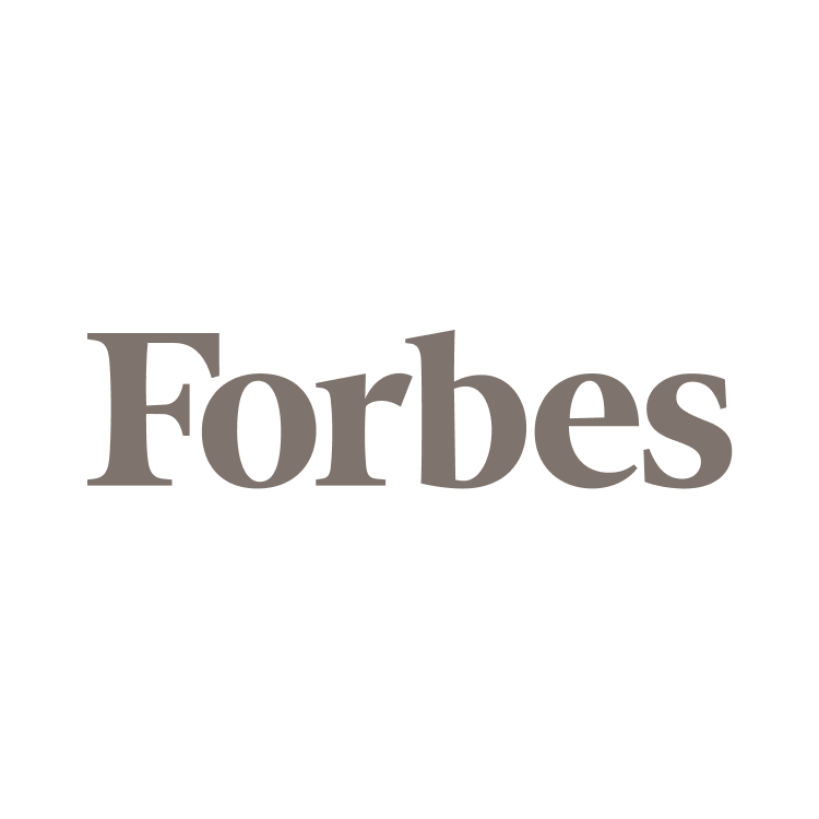 Forbes magazine logo in black and grey text.