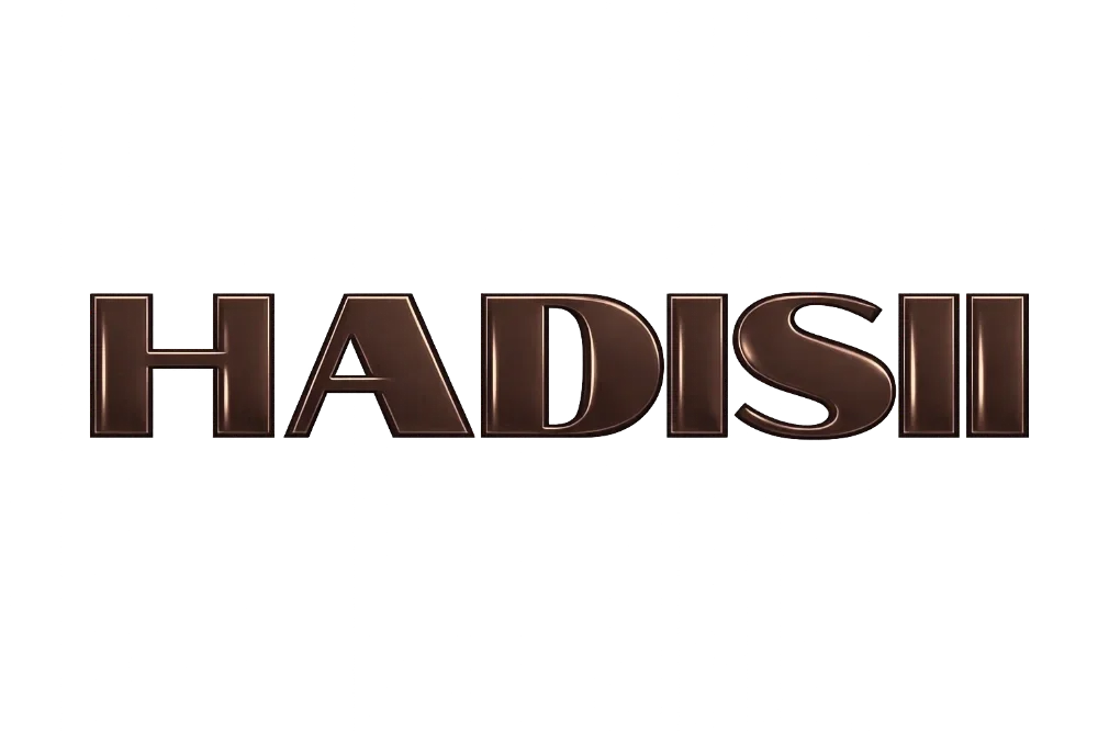 The word 'HADIS' in large, 3D metallic brown letters.