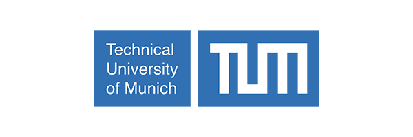 Logo of the Technical University of Munich with text and graphical elements.