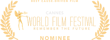 Golden logo for the Venice International Film Festival with a lion's head and the text "Venice International Film Festival" and "Remember the Future".