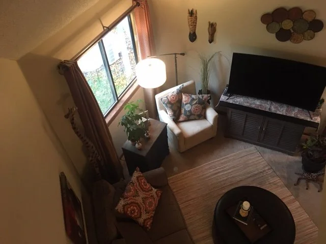 Interior living room at Southcross Village Townhomes