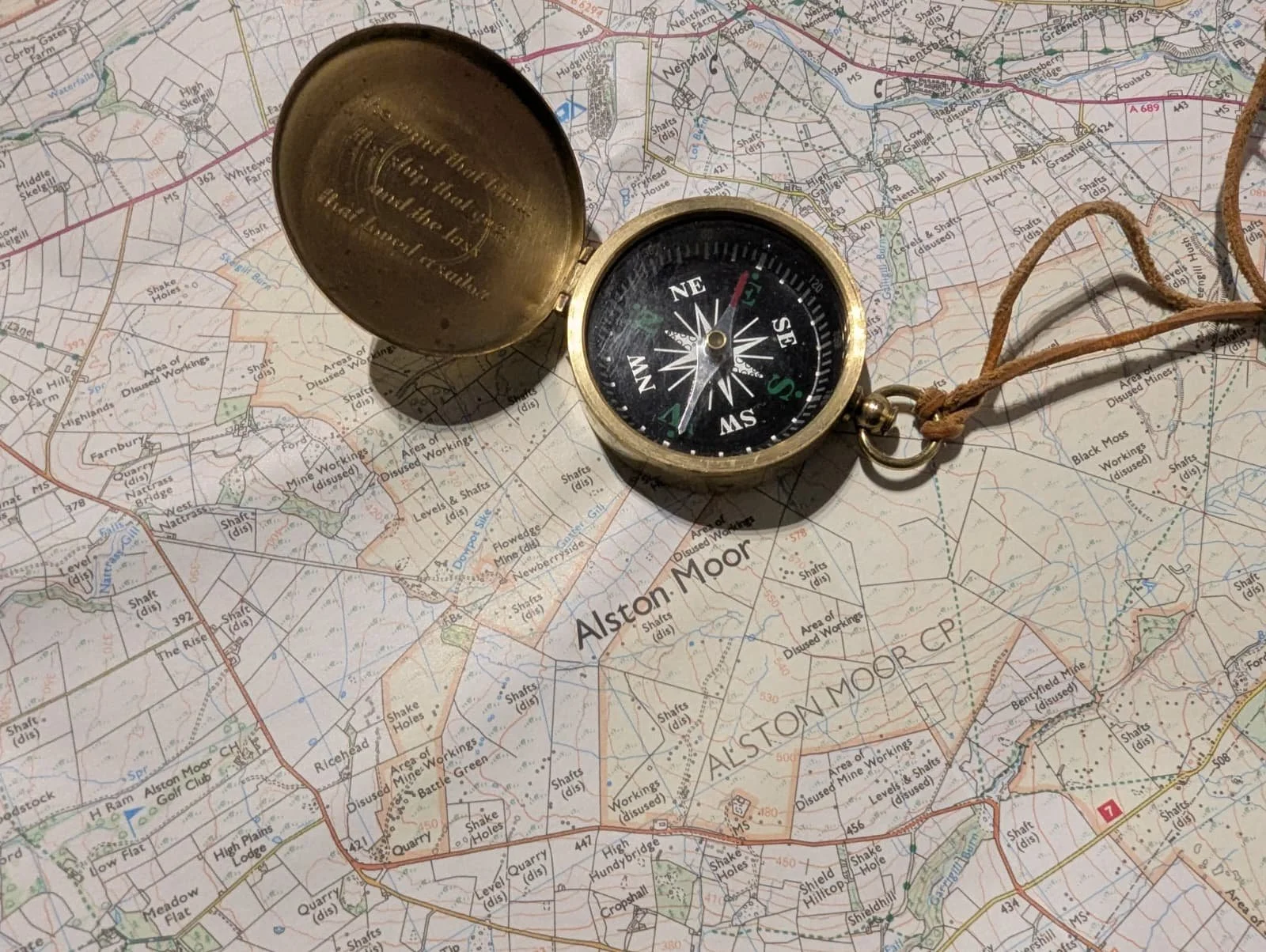 map with compass