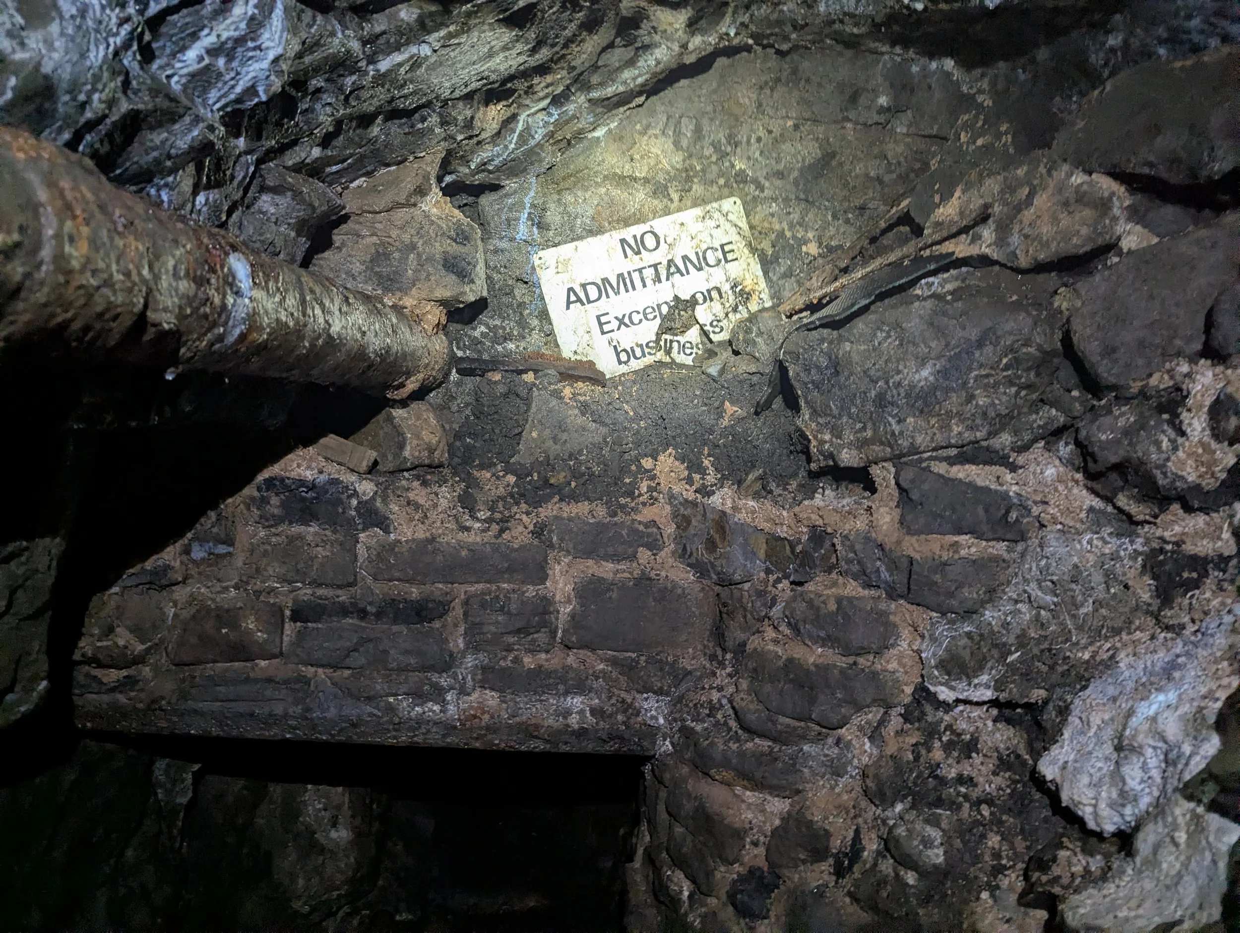 no admittance sign underground