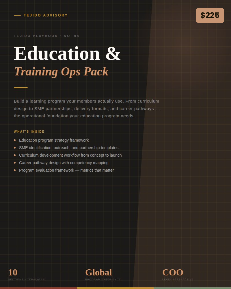 EDUCATION & TRAINING OPS PACK