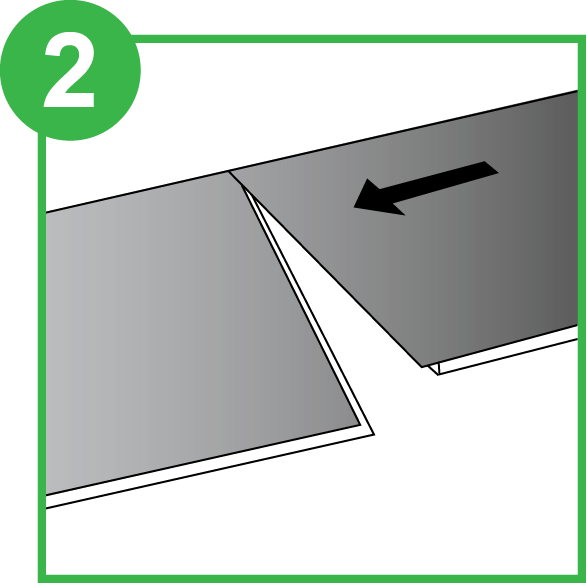 PurePlank hybrid-core floating flooring installation, step 2