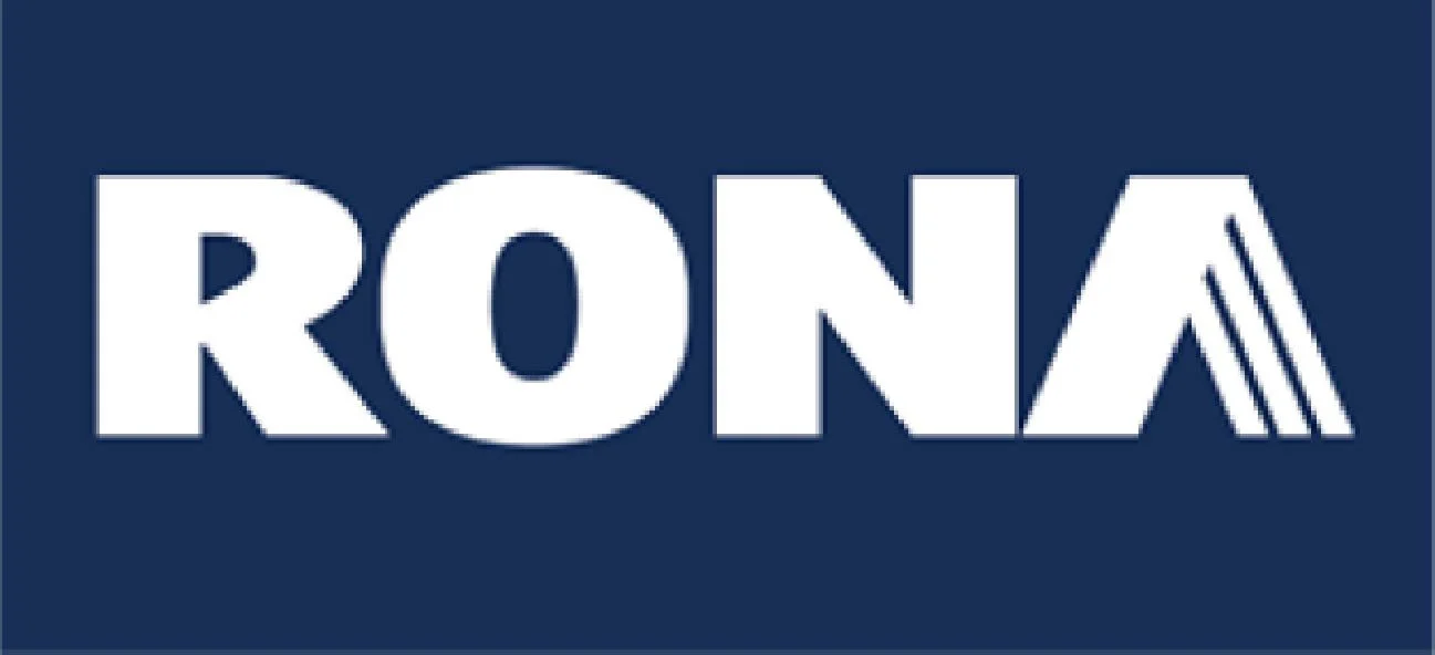 Rona logo with dark blue background