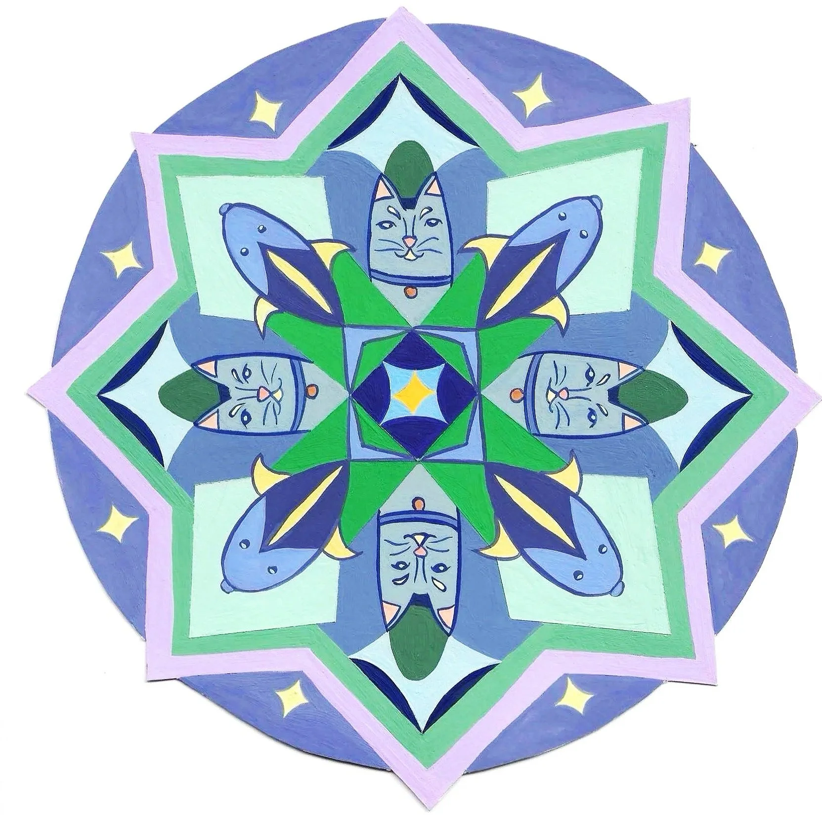 Cat Things- Mandala in Gouache NFS