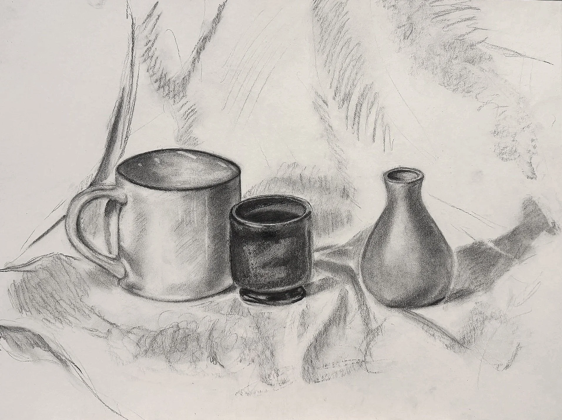 Still Life 1 in charcoal 18"x24" $100