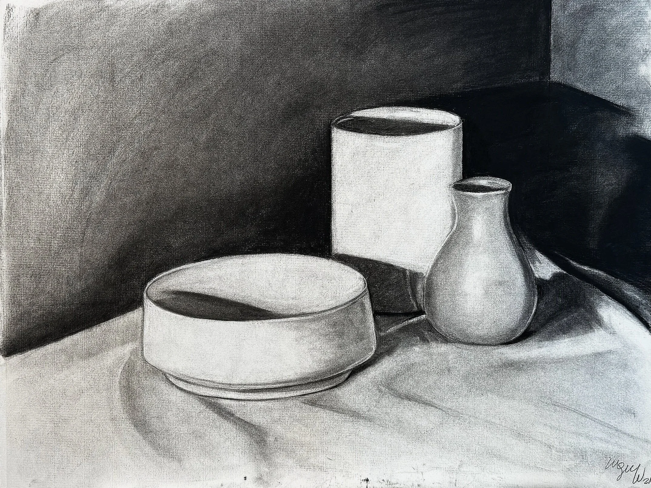 Still Life 2 in charcoal 18"x24" $200