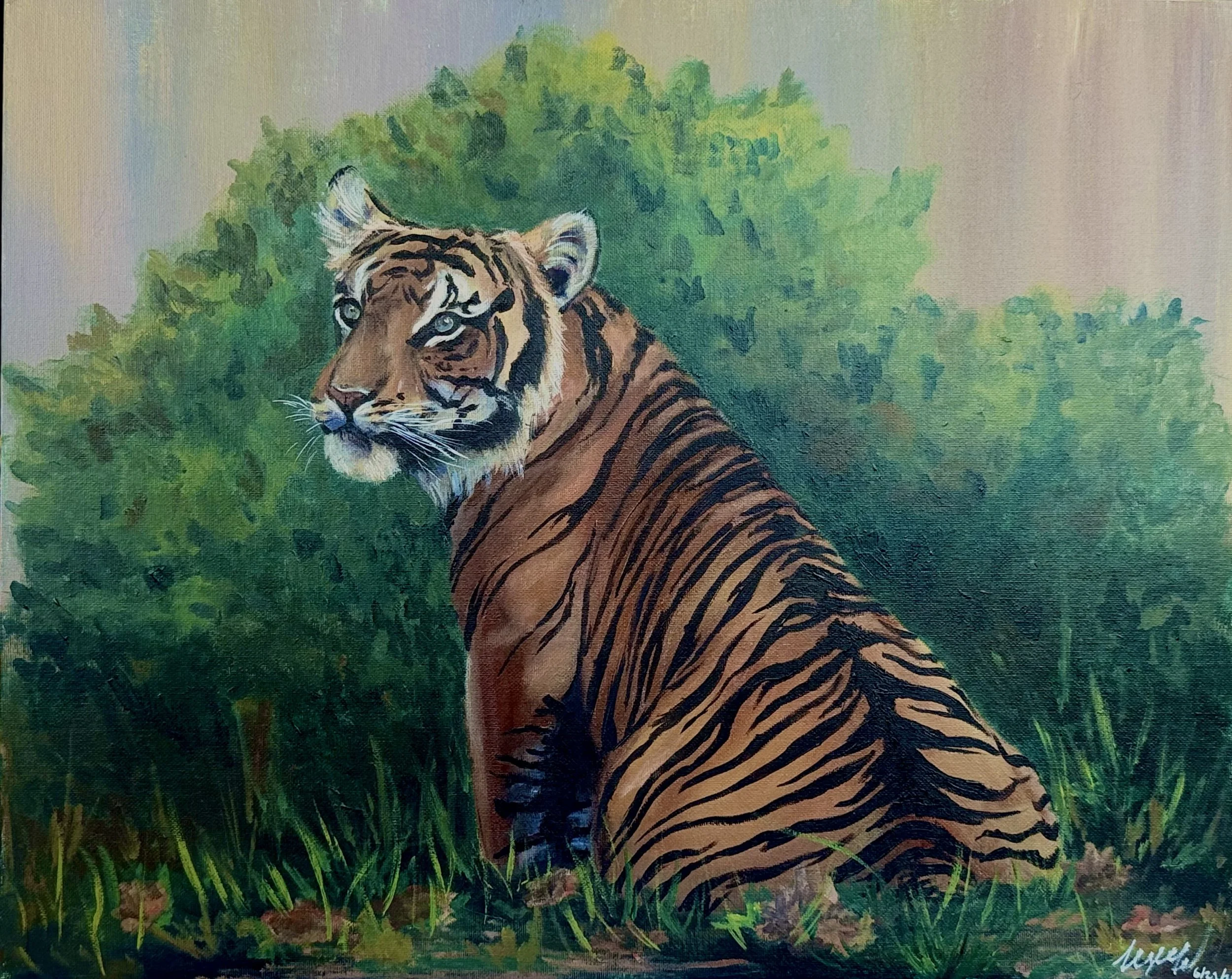 Tiger from Disney 16"x20" Acrylic on Canvas Board *Accepting Offers*