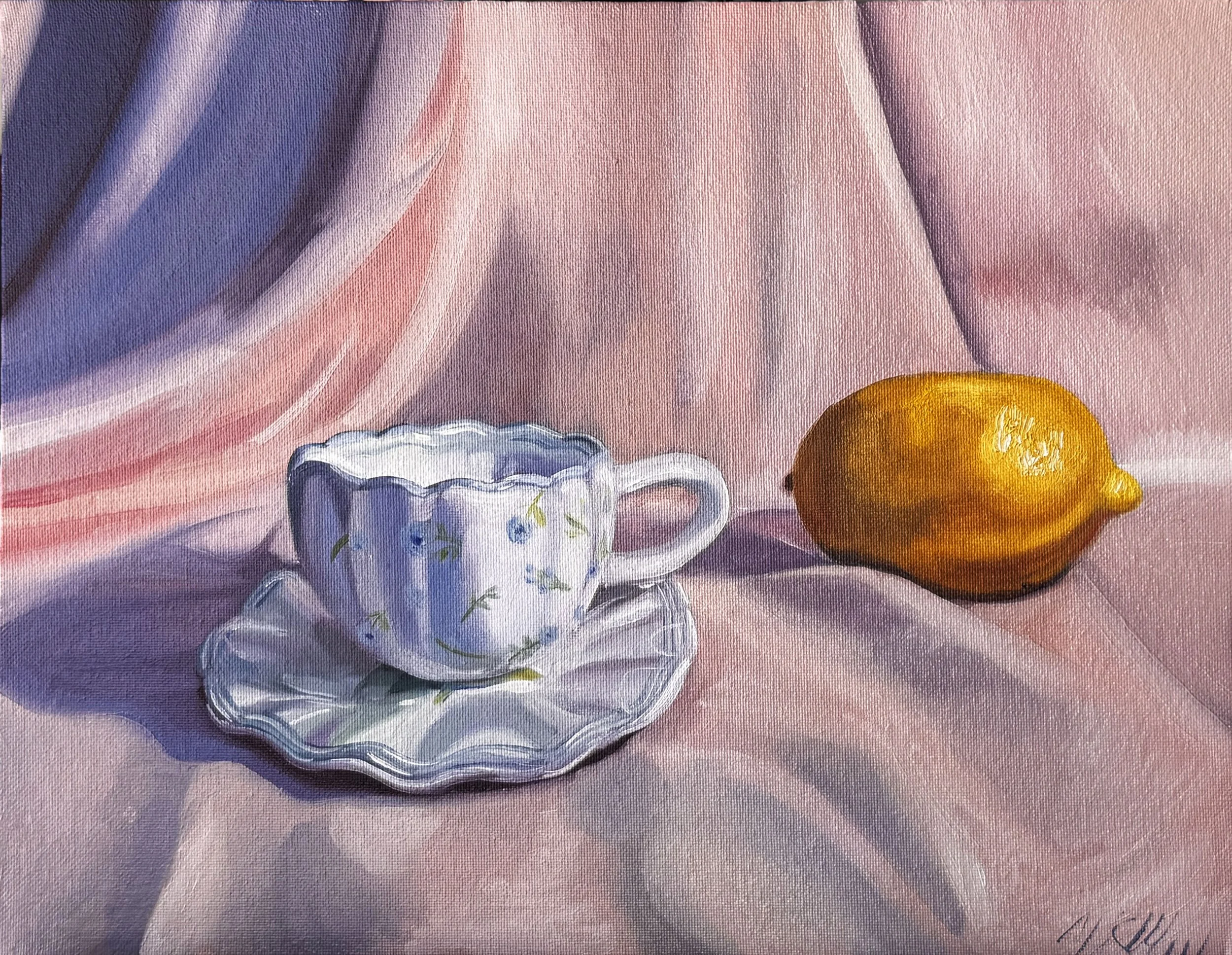 Tea with Lemon 11"x14" Oil on Canvas Board $375