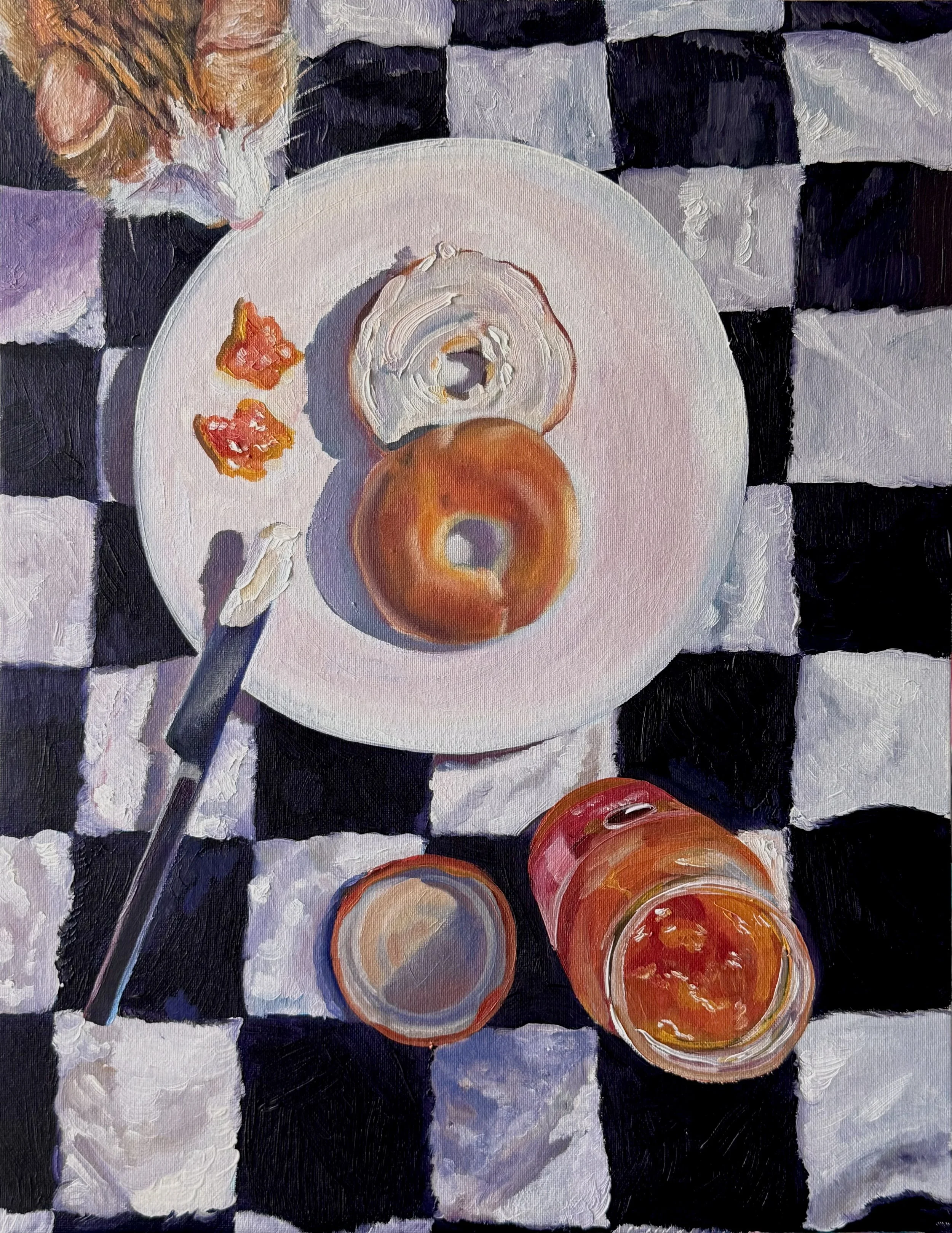 Storm Bagel 16"x20" Oil on Canvas NFS