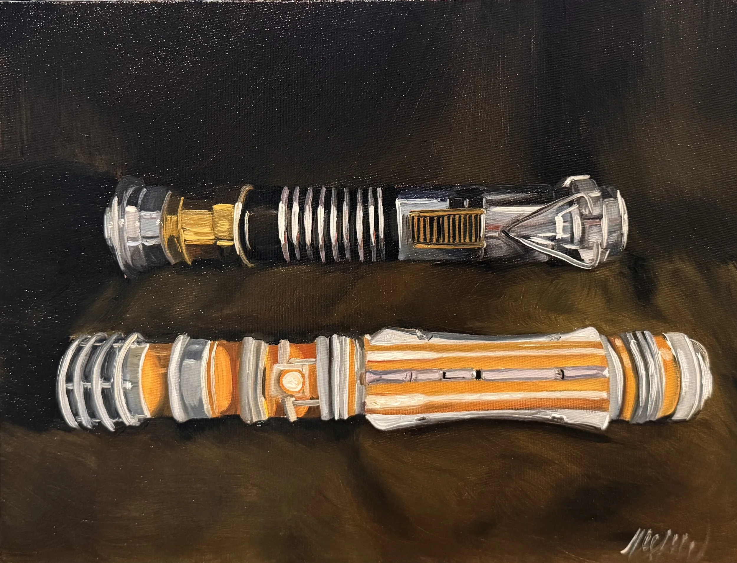 Glow Sticks 11"x14" Oil on Canvas Board $500