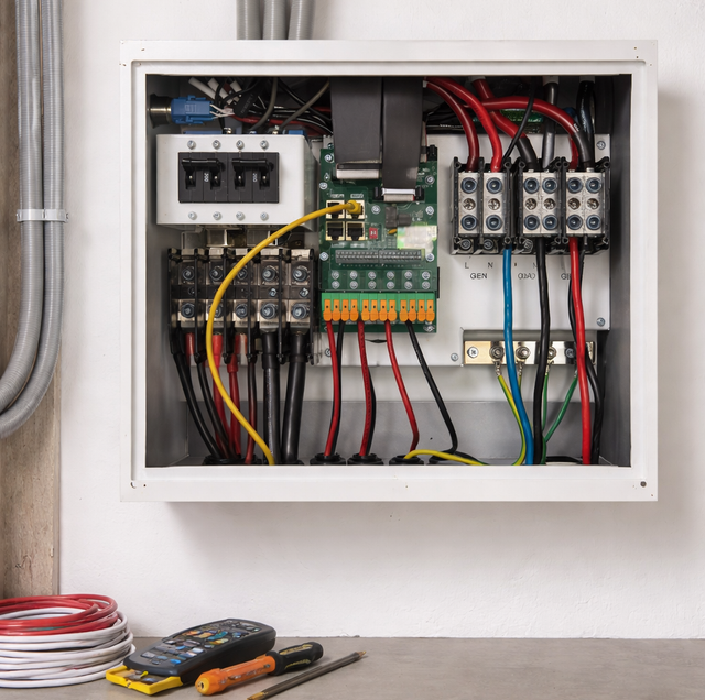 modern electrical panel with spare breaker slots