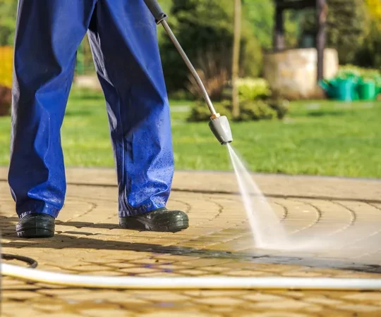 pressure washing pavers