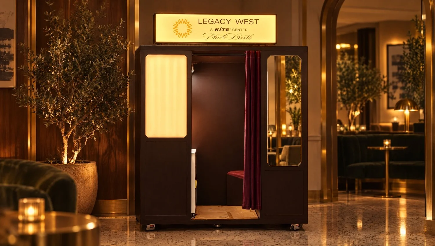 Enclosed Jashn by Quadri photobooth designed for Legacy West