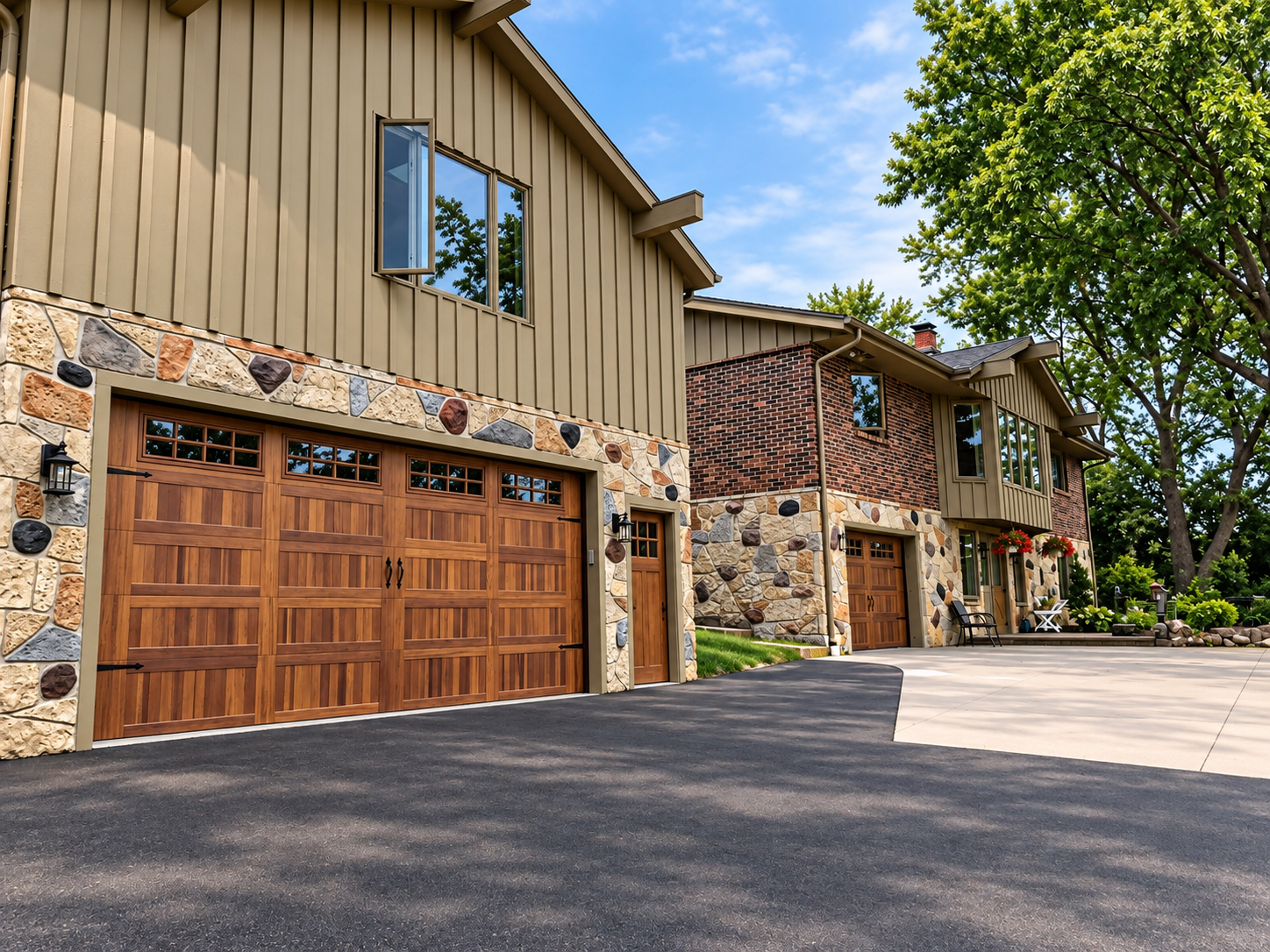 Modern Rustic Garage and Stone House.png