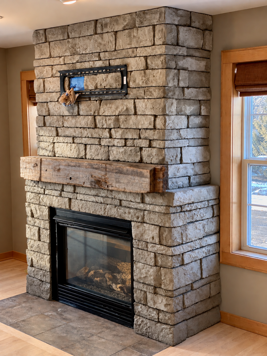 Refined Rustic Stone Fireplace Interior.png
