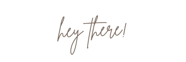 Text saying "hey there!" in cursive font