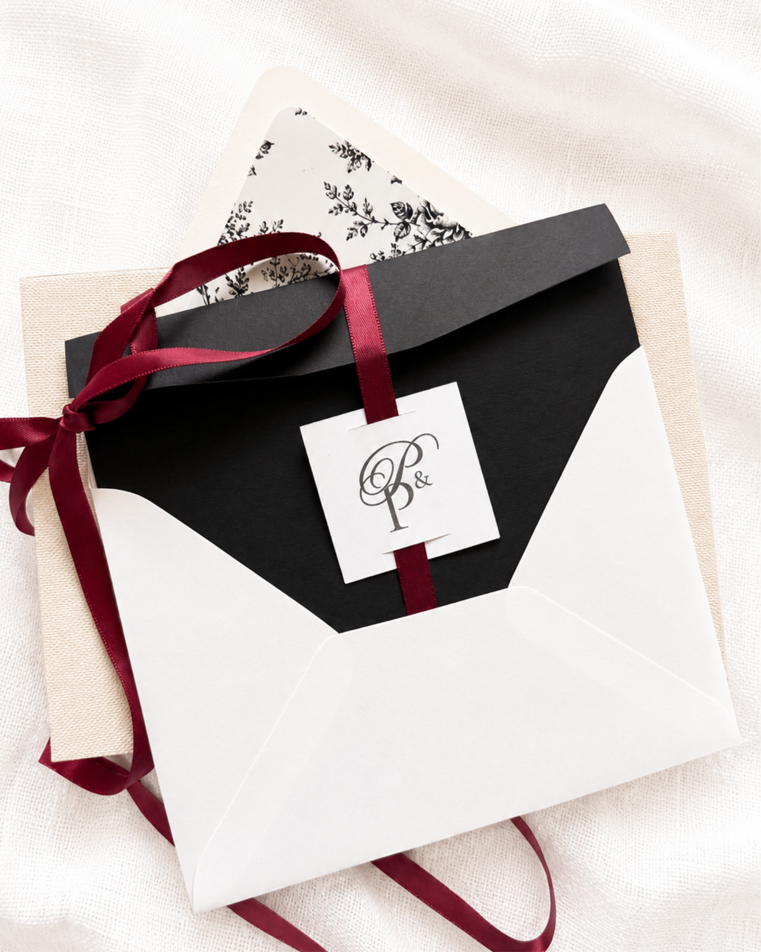 Paige & Press Sample Experience luxury wedding invitation sample box by Paige & Press featuring heirloom letterpress stationery, premium papers, and signature finishing details.