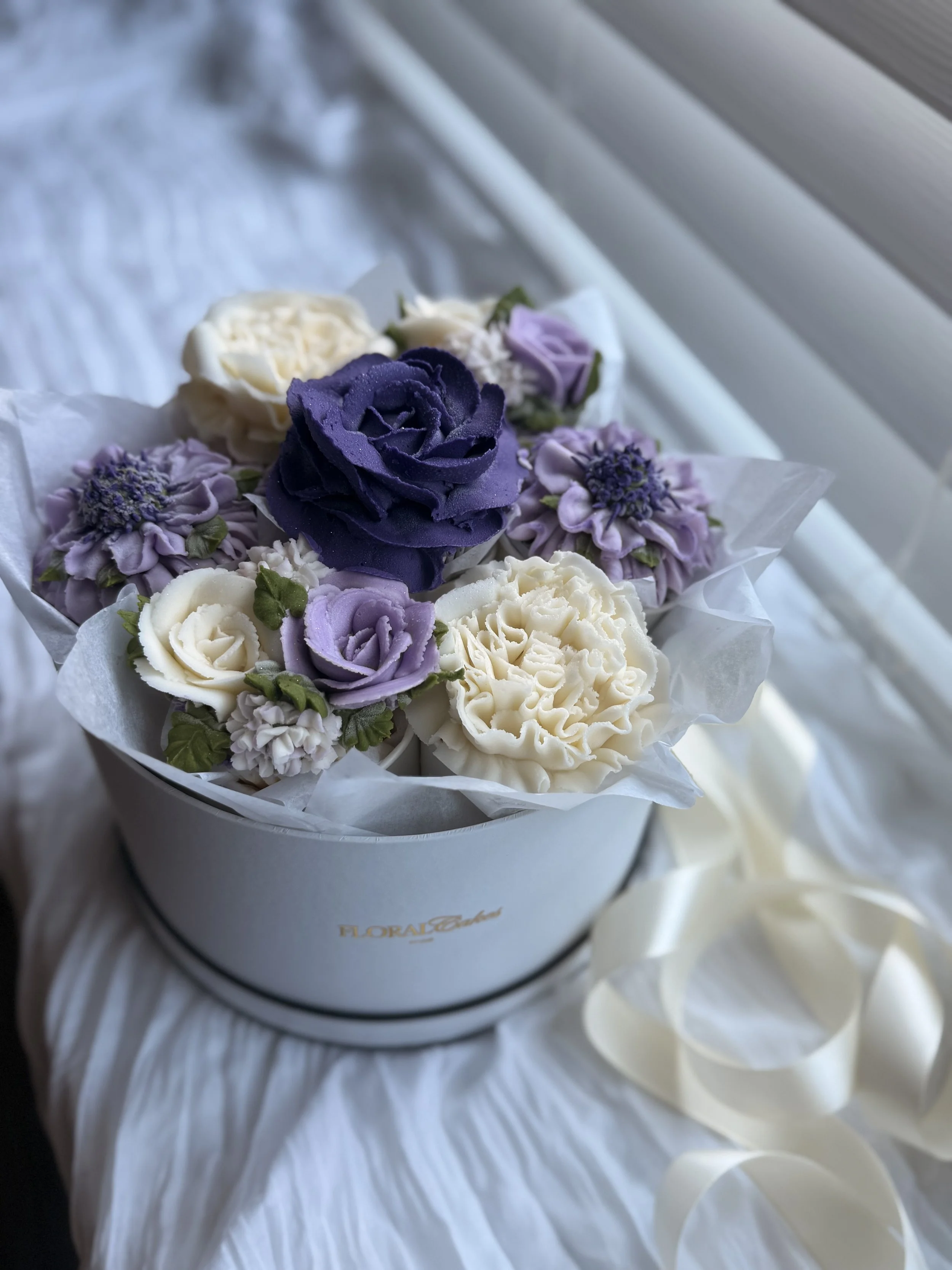 12-Piece Floral Hat Box Bouquet from “The Petal Collection”
