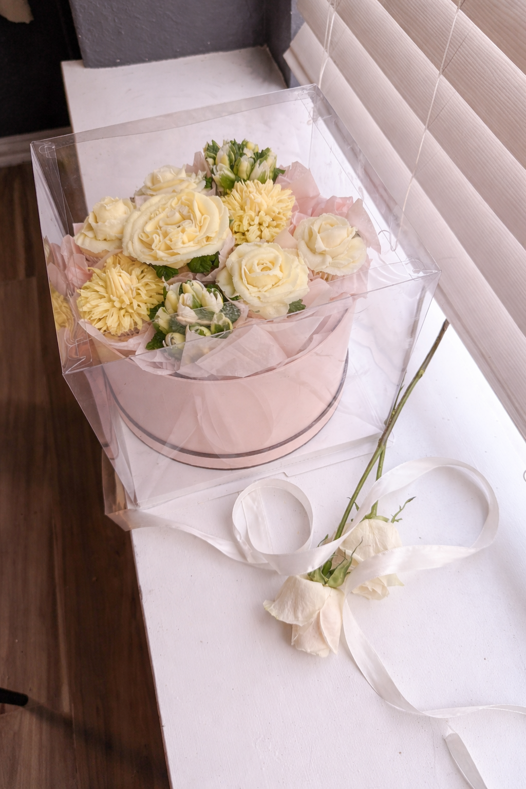 Floral Hat Box Bouquet - “The Petal Collection”