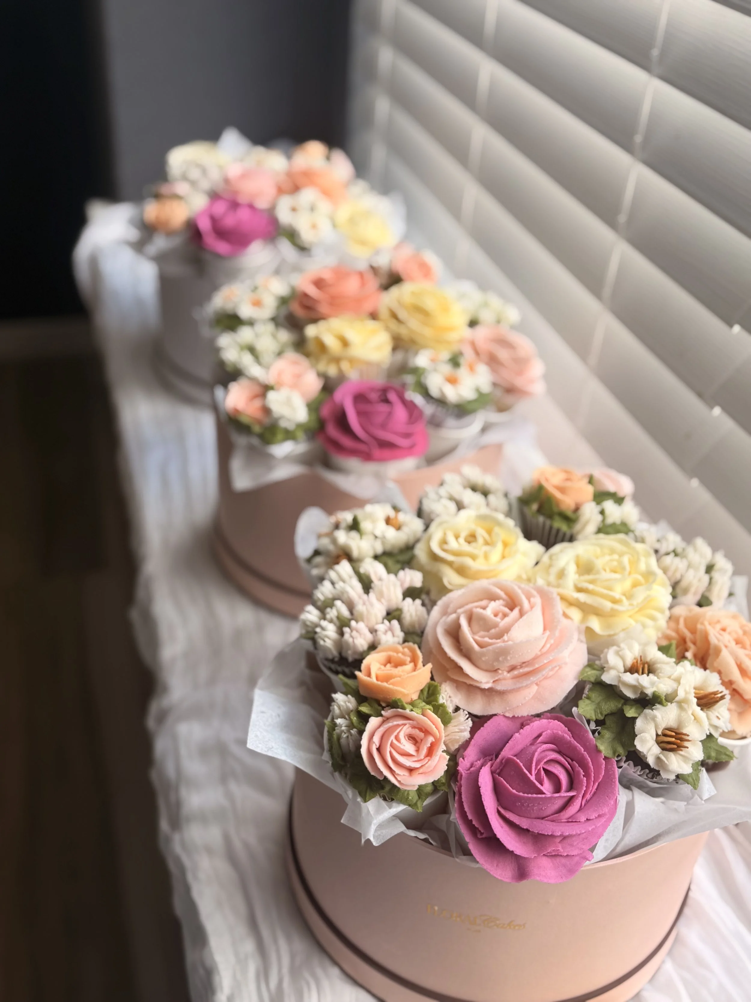 12-Piece Floral Hat Box Bouquet from “The Petal Collection”