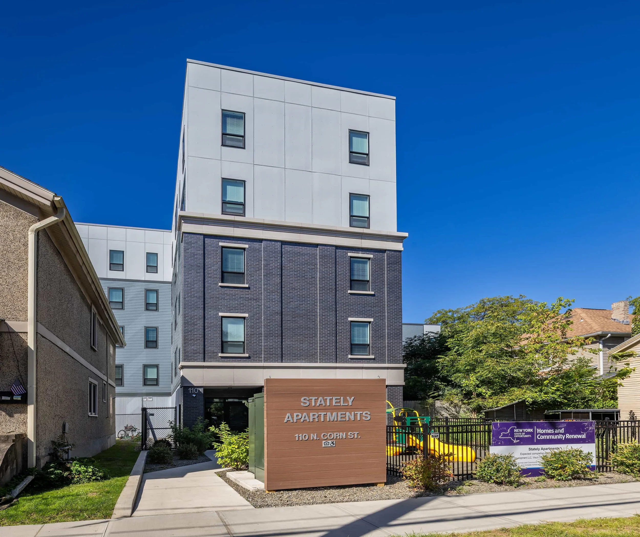 Stately Apartments Affordable Housing in Ithaca NY Back Entrance.jpg