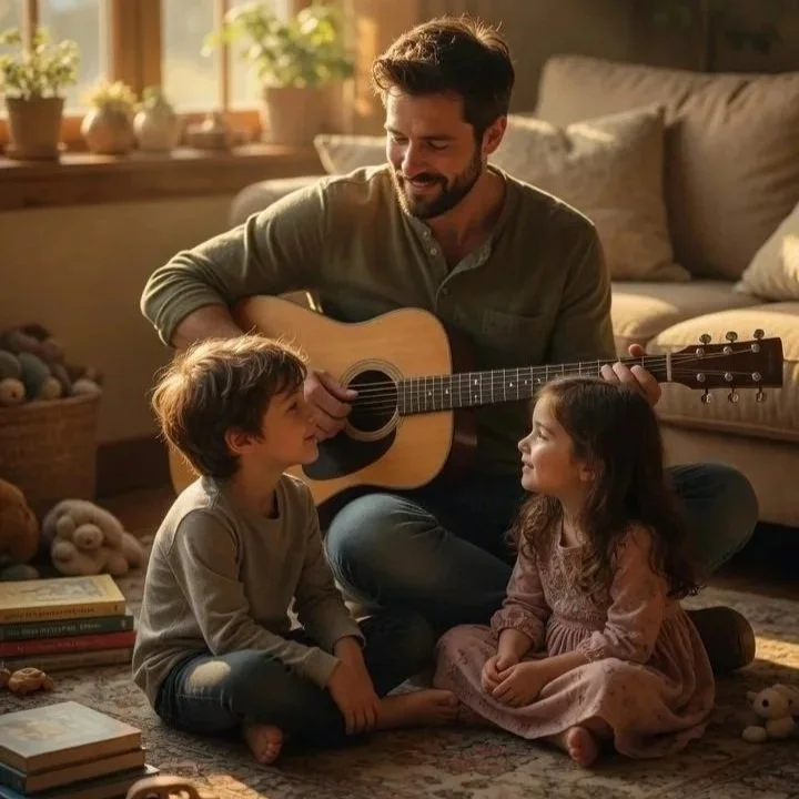 Dad and kids
