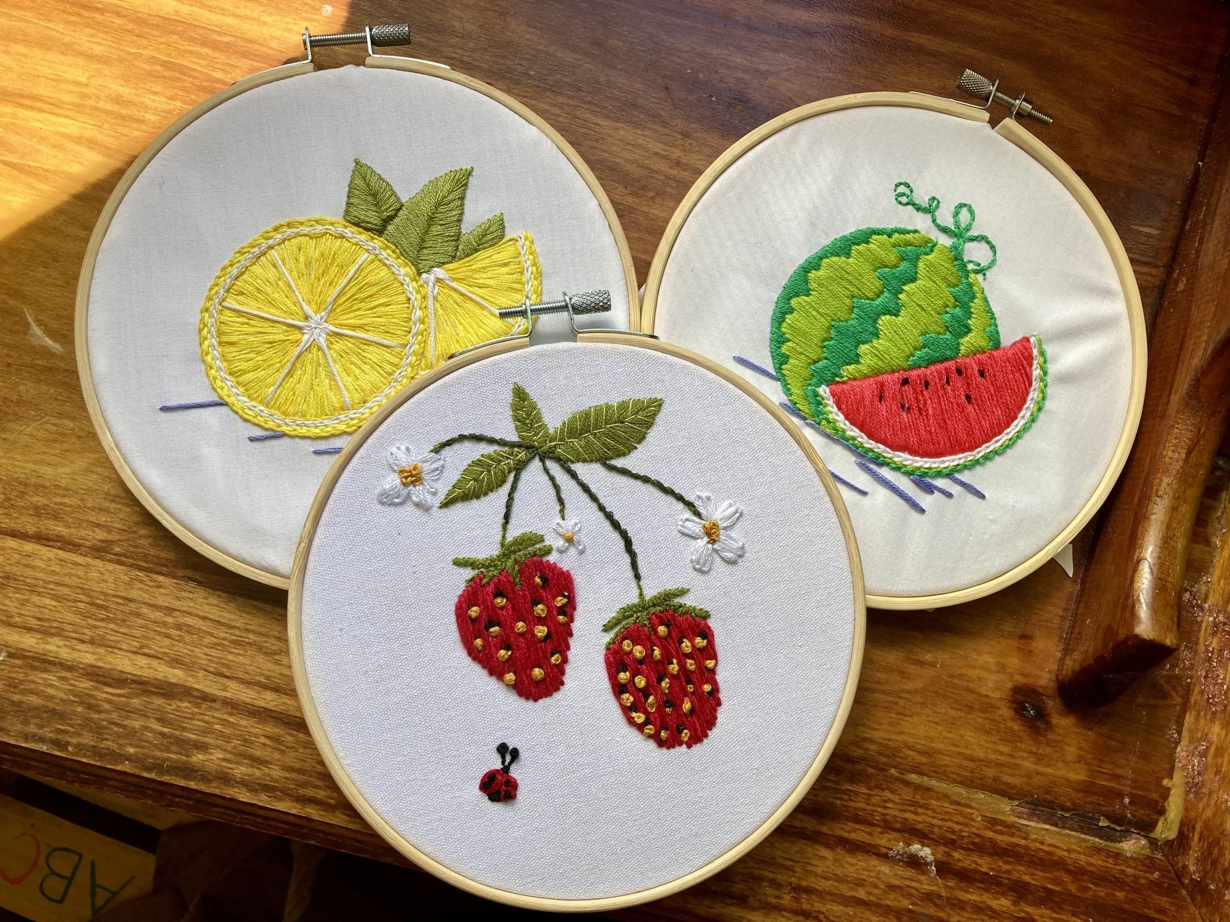 Emboidery: Fruits