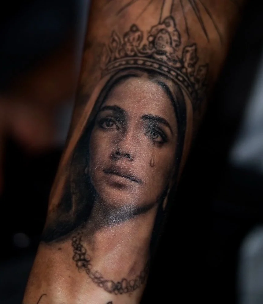 Torres Tattoo - Portrait of Virgin Mary