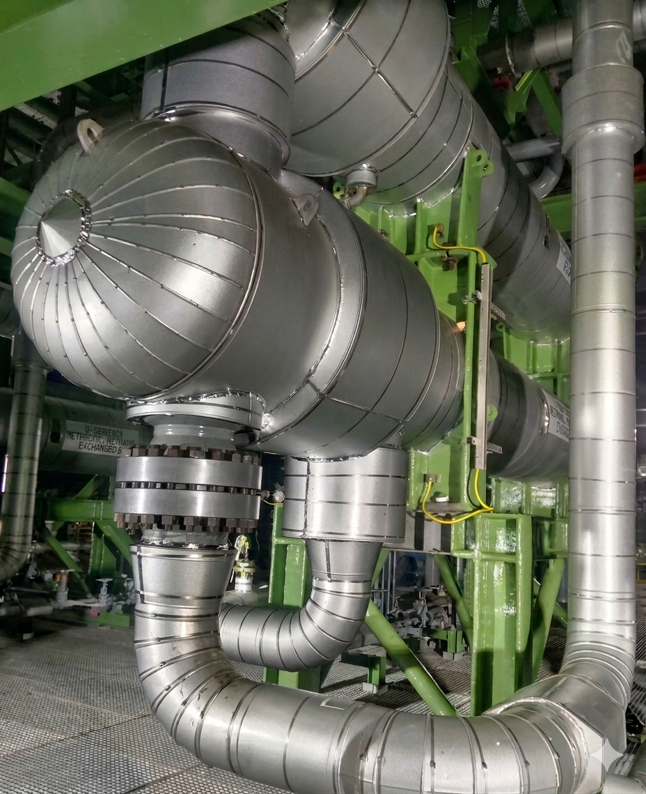 Industrial heat exchanger insulation in Canada.