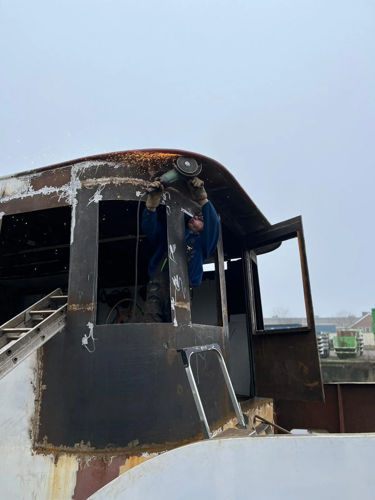 Tijdens, uitbouw bovenverdieping 