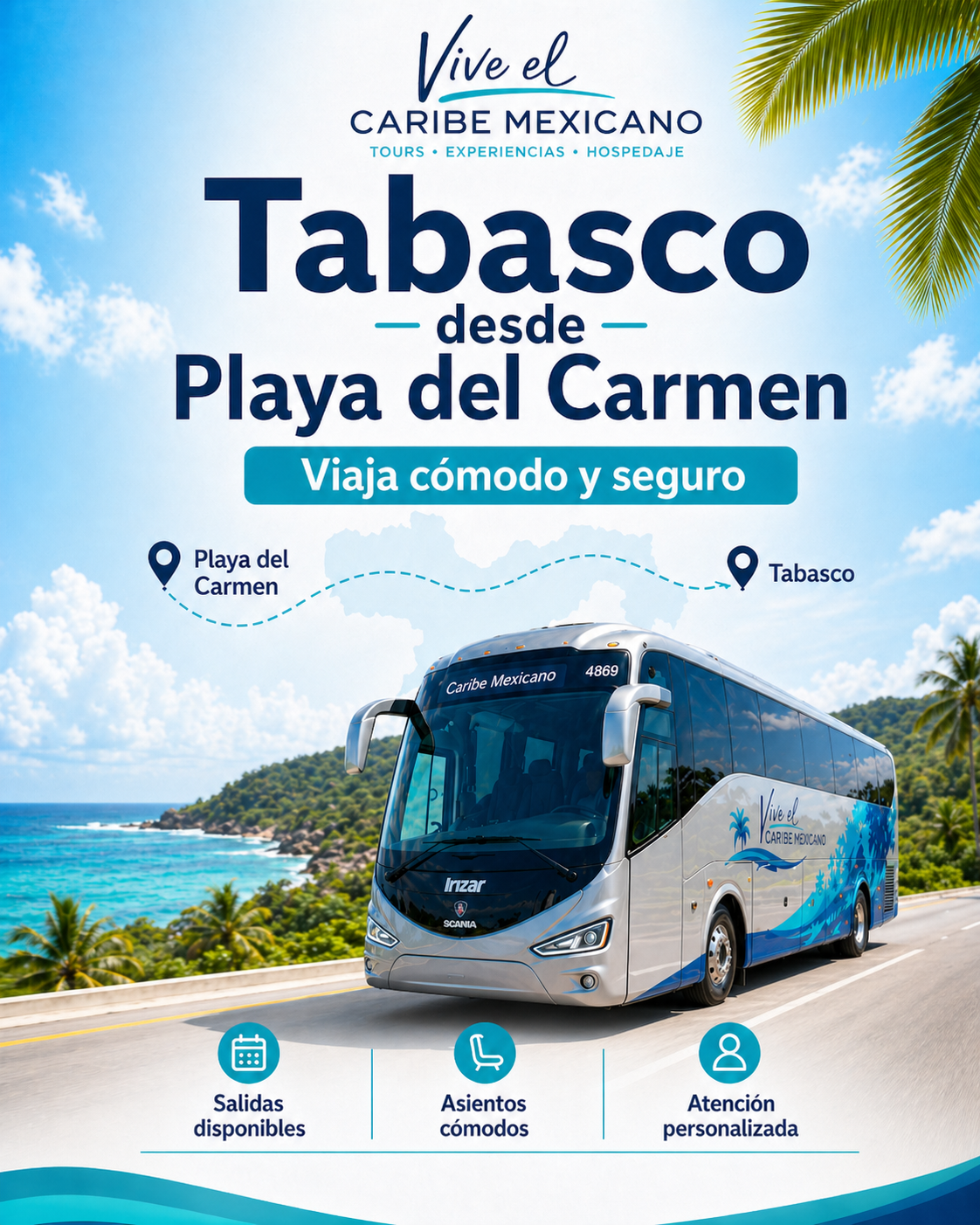 Tabasco desde Playa del Carmen