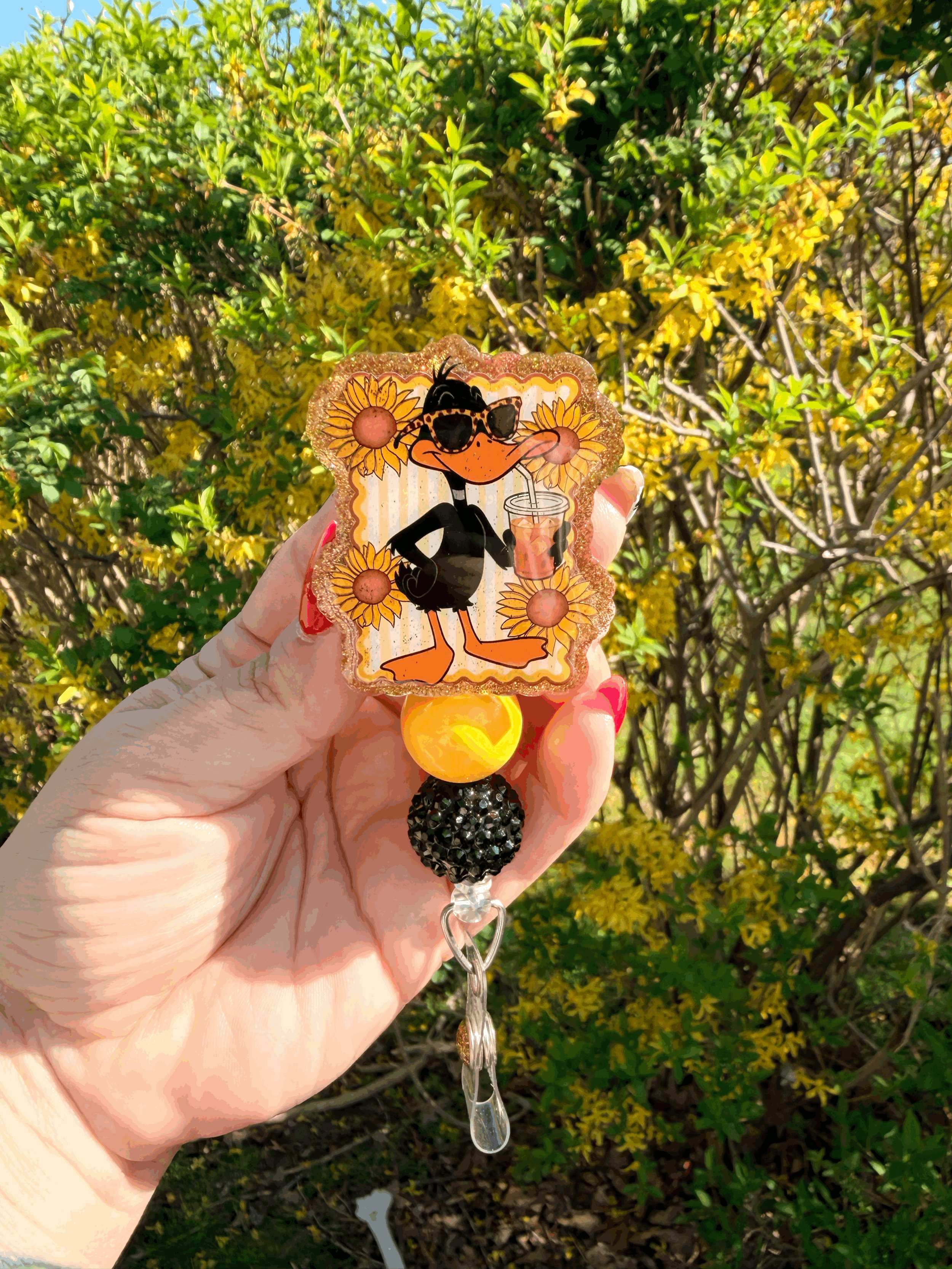 Cute Duck  Badge Reel