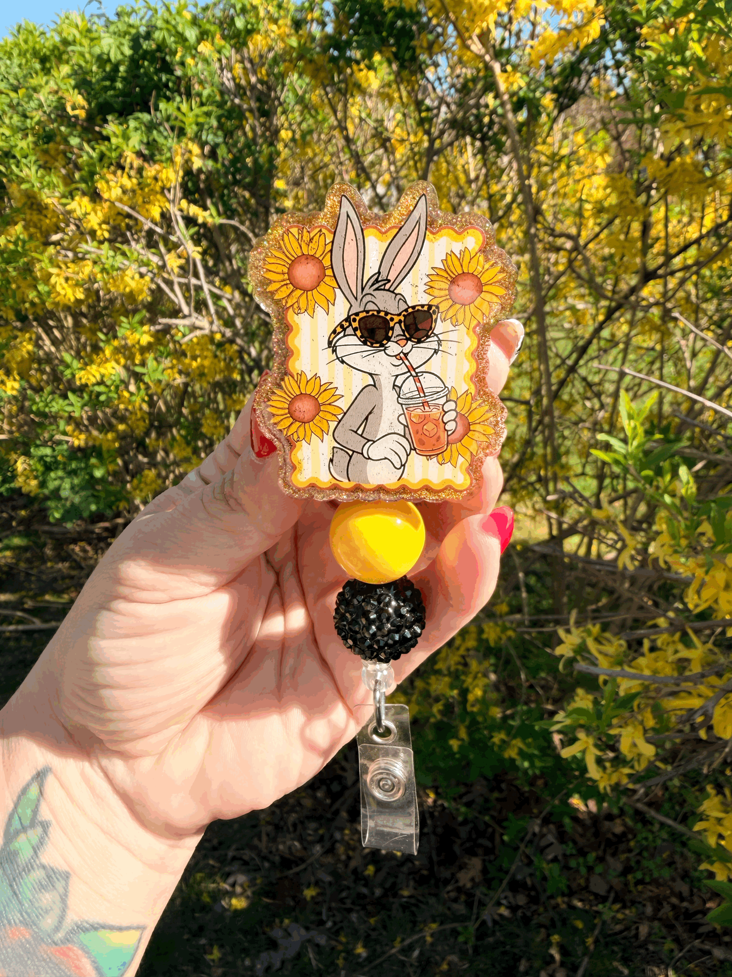 Cute Bunny Badge Reel