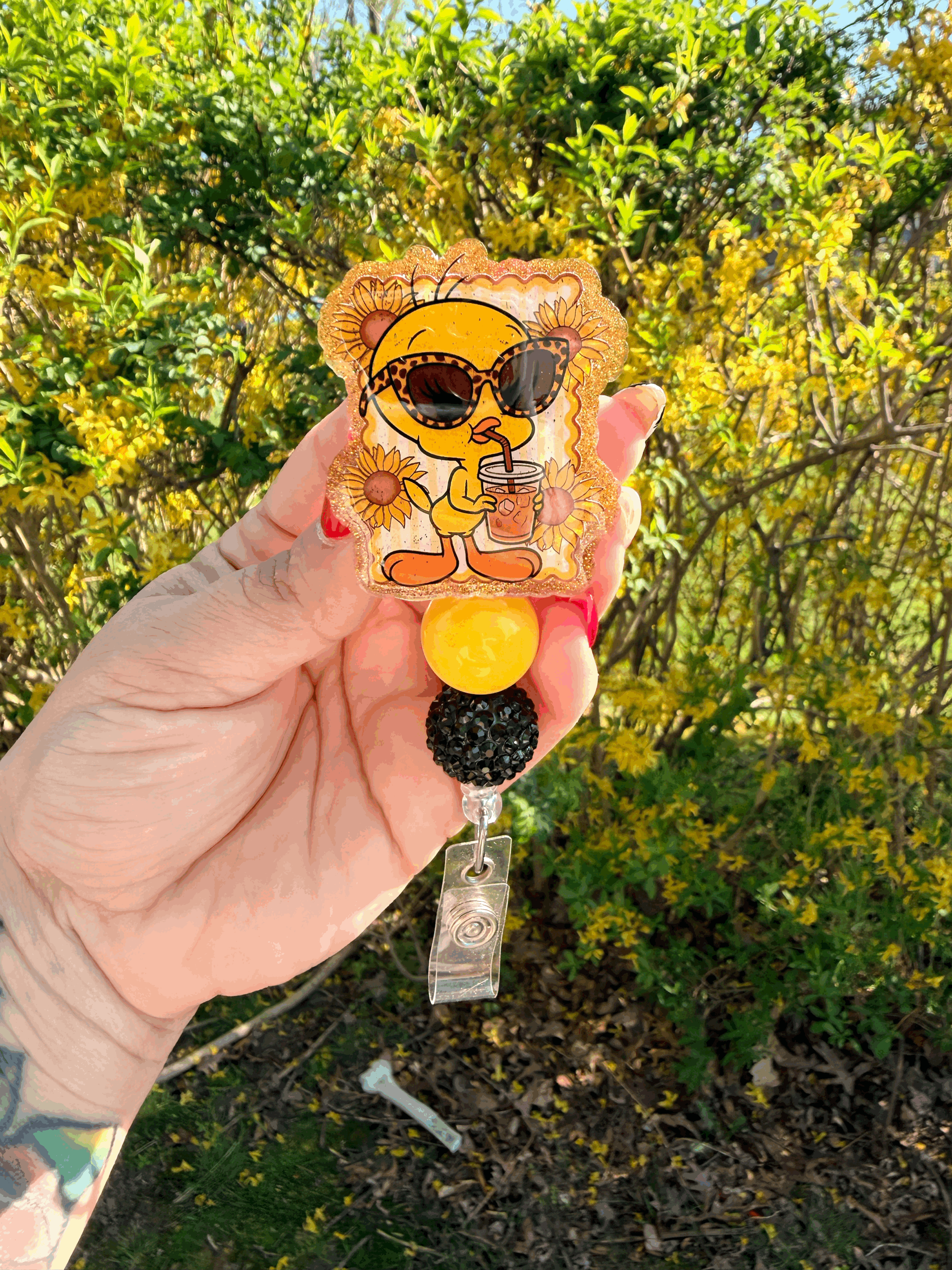 Cute Bird Badge Reel