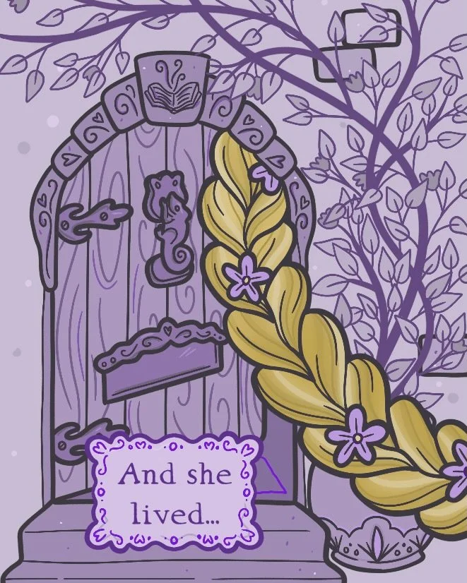 Rapunzel&rsquo;s happily ever after and she found it all by herself.
Here&rsquo;s to finding your best self with nothing other than a good book. 
#goodbook #happyending #bestself #savedherself #fairytale