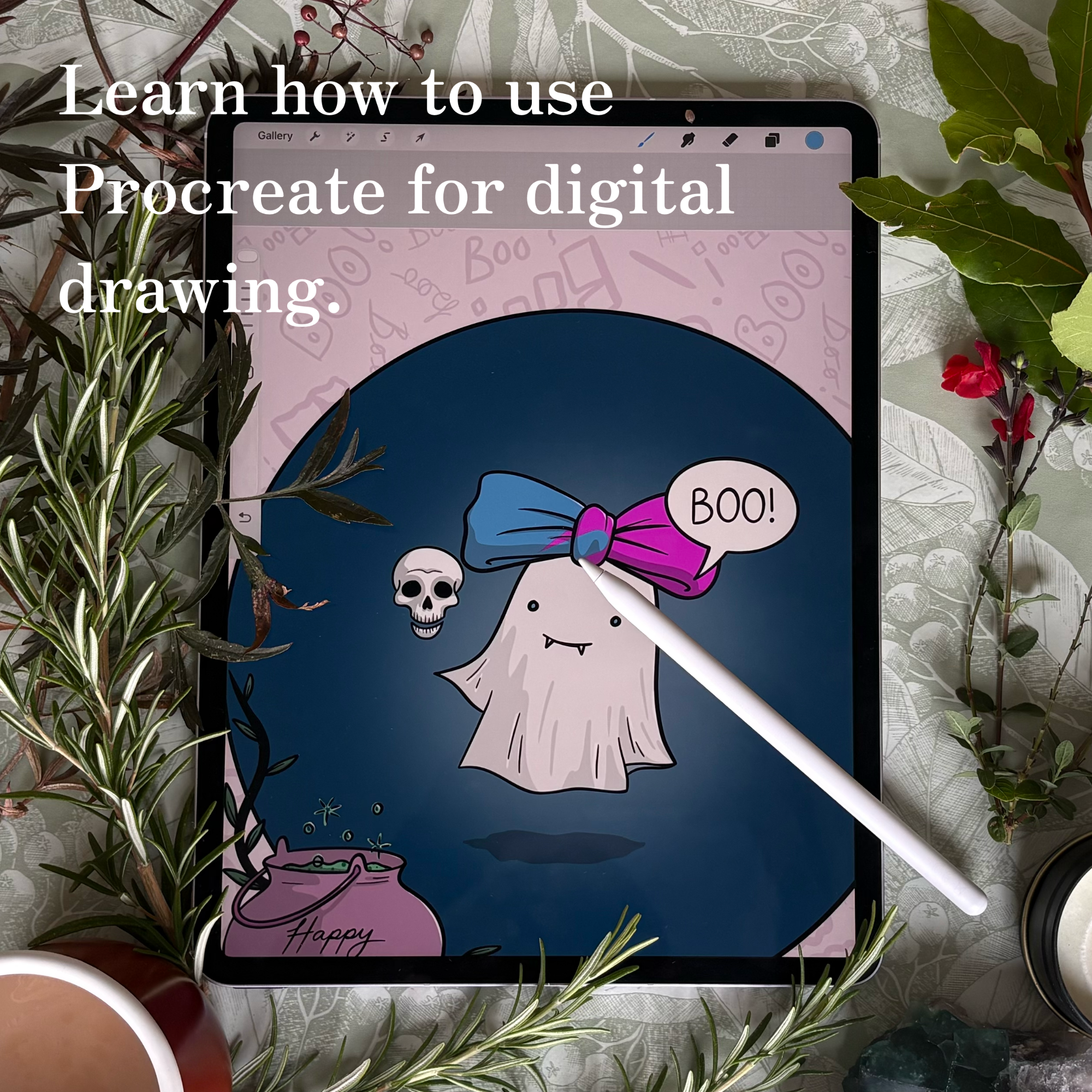 Learn how to use Procreate on your iPad to create digital drawings.