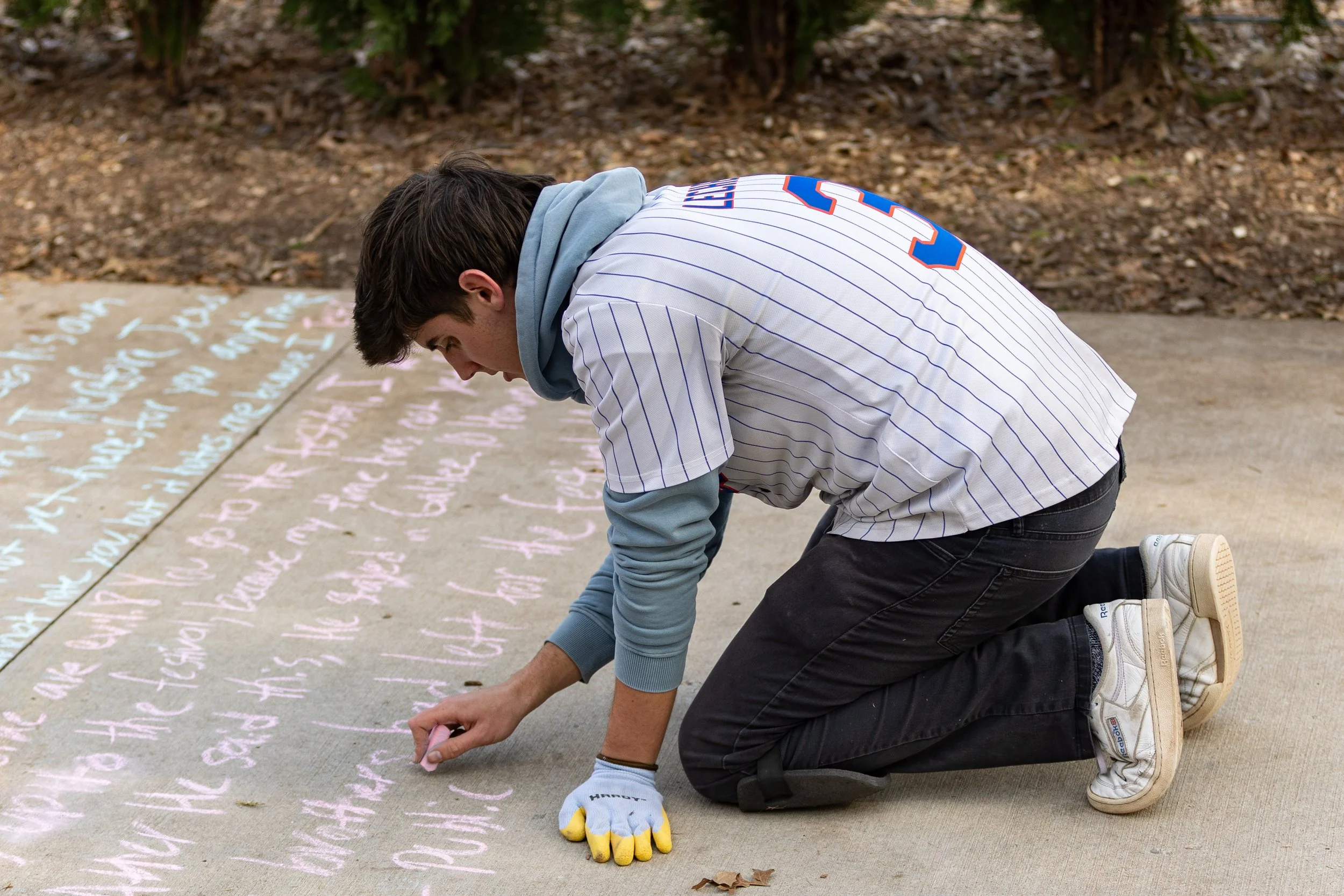Gospel on the Ground: Students chalk the book of John across OSU’s campus
