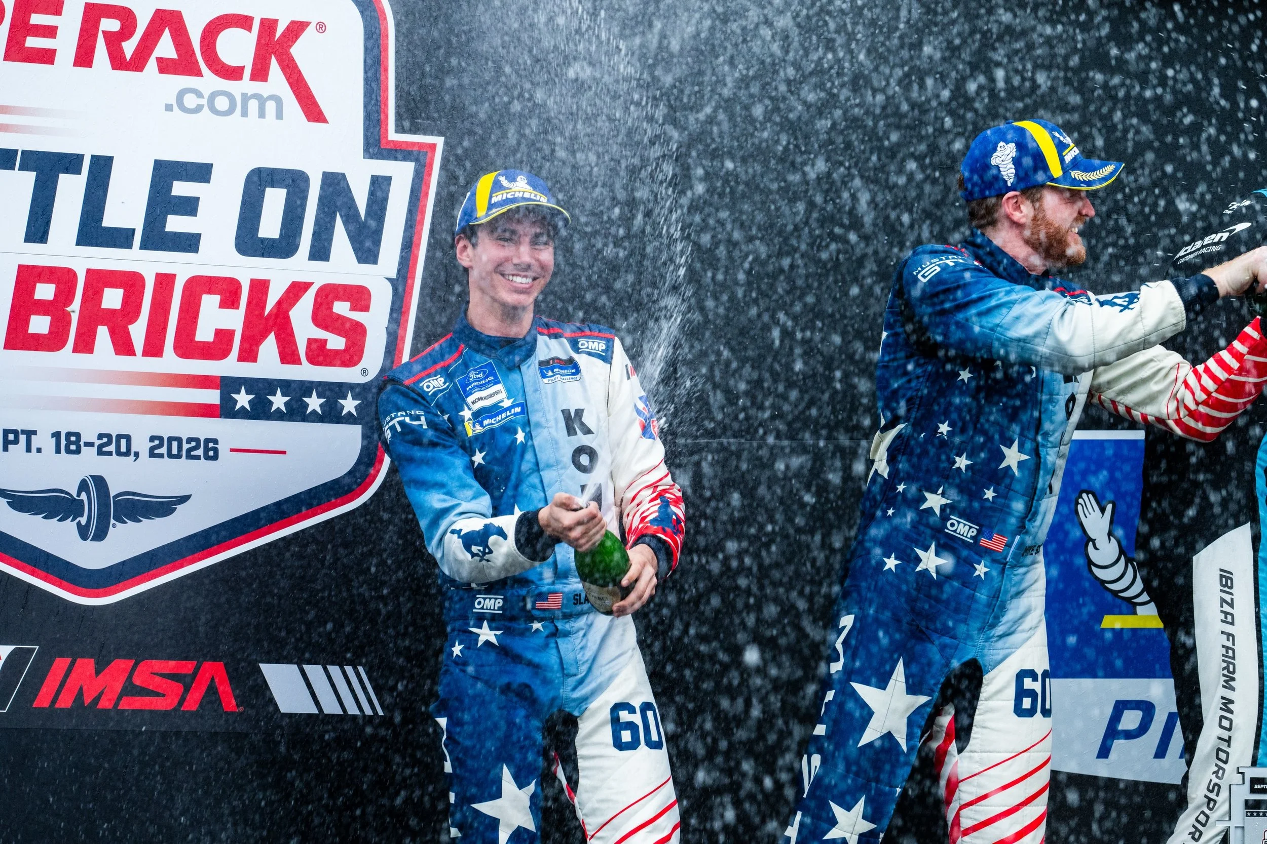 P2 at Indy! I was able to make my way from third to first in my opening stint and hand the car off to Mike from the lead. The @kohrmotorsports guys did an amazing job in the pitstop, and Mike kept up the good work with maintaining the lead, while man