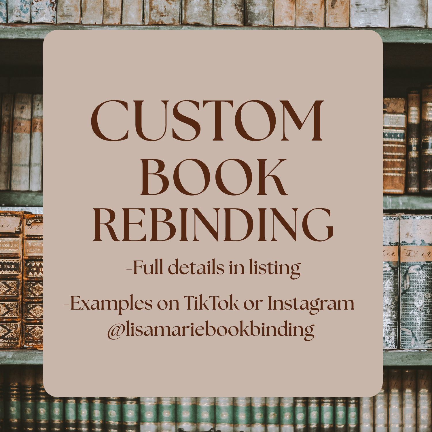 Custom Rebind Book of Choice