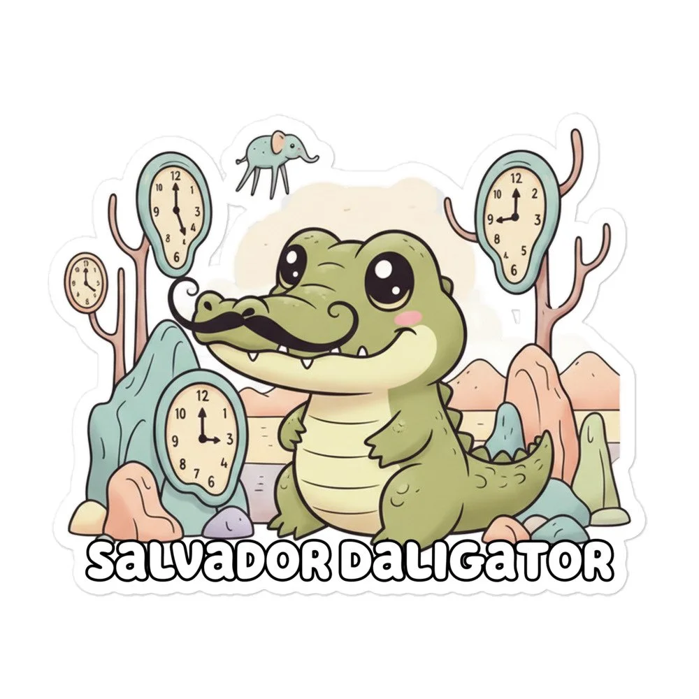 Art Friends™: Salvador Daligator Bubble-free stickers