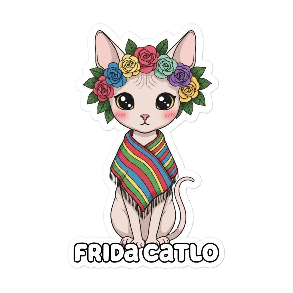 Art Friends™: Frida Catlo Bubble-free stickers