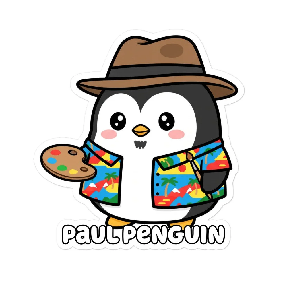 Art Friends™: Paul Penguin Bubble-free stickers