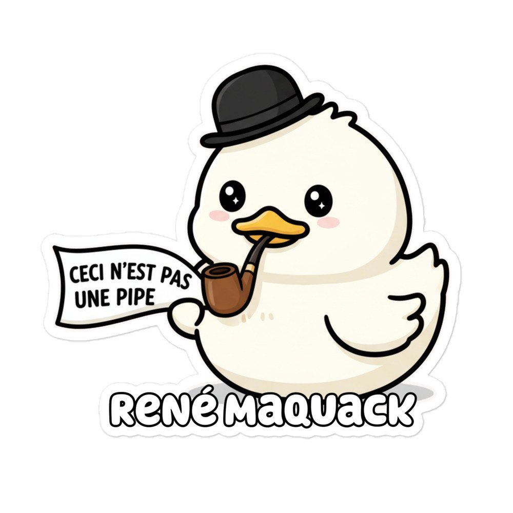 Art Friends™: René Maquack "La Trahison des images" Bubble-free stickers