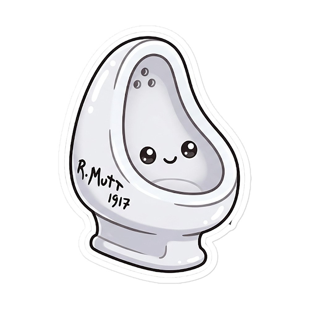 Art Friends™: Marel Duchomp "Fountain" Bubble-free stickers